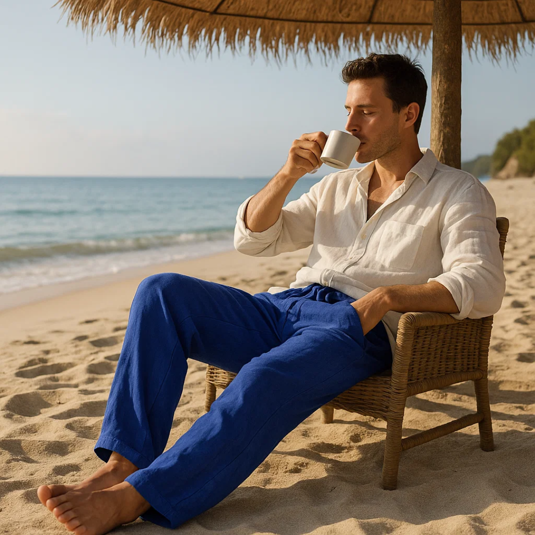 Pantaloni da uomo in lino - leggeri ed eleganti