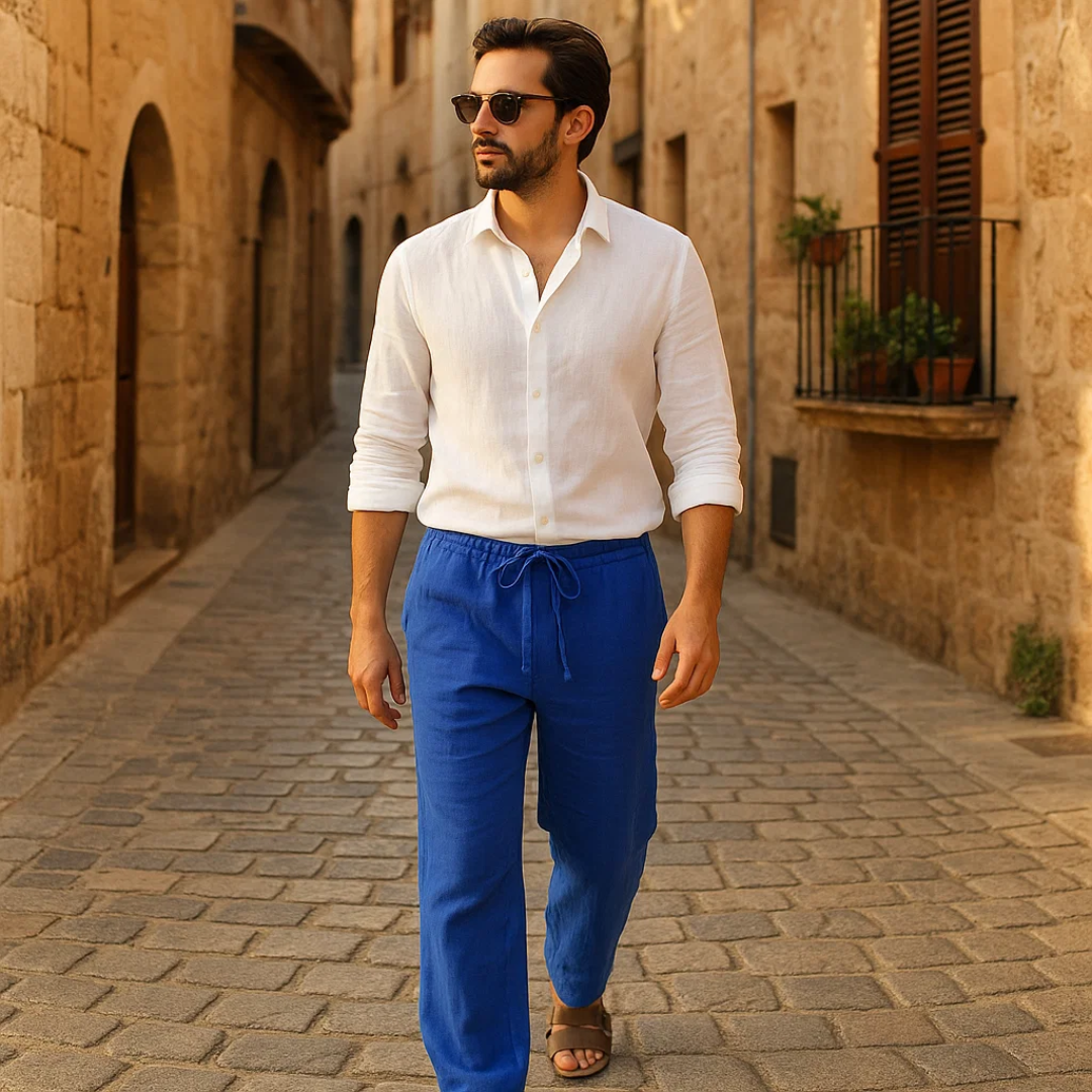 Pantaloni da uomo in lino - leggeri ed eleganti