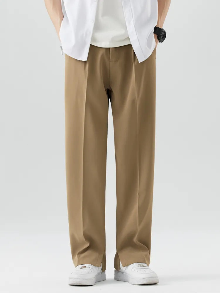 Pantaloni da Uomo Lunghi a Gamba Diritta - Vestibilità Comoda in Materiale Morbido e Traspirante