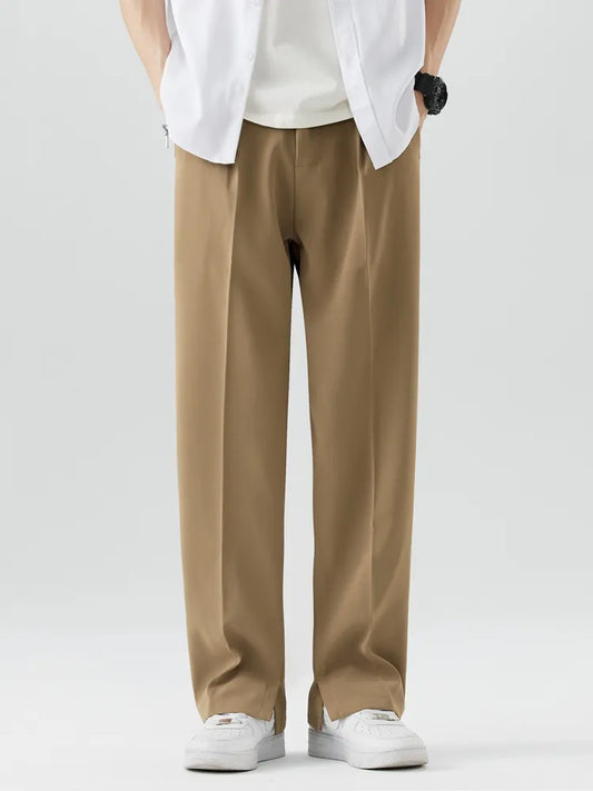 Pantaloni da Uomo Lunghi a Gamba Diritta - Vestibilità Comoda in Materiale Morbido e Traspirante