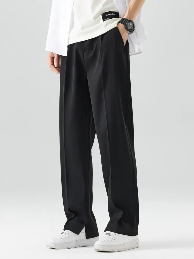 Pantaloni da Uomo Lunghi a Gamba Diritta - Vestibilità Comoda in Materiale Morbido e Traspirante