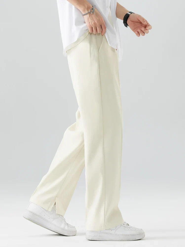 Pantaloni da Uomo Lunghi a Gamba Diritta - Vestibilità Comoda in Materiale Morbido e Traspirante