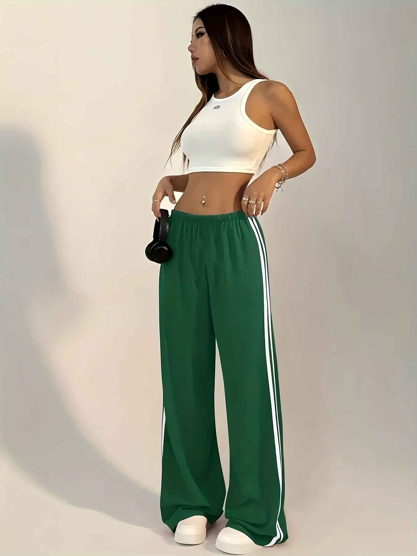 Pantaloni della tuta da donna a gamba larga