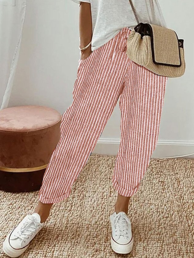 Pantaloni Eleganti di Lusso a Vita Alta Traspiranti e Antisudore