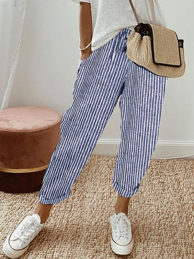 Pantaloni Eleganti di Lusso a Vita Alta Traspiranti e Antisudore
