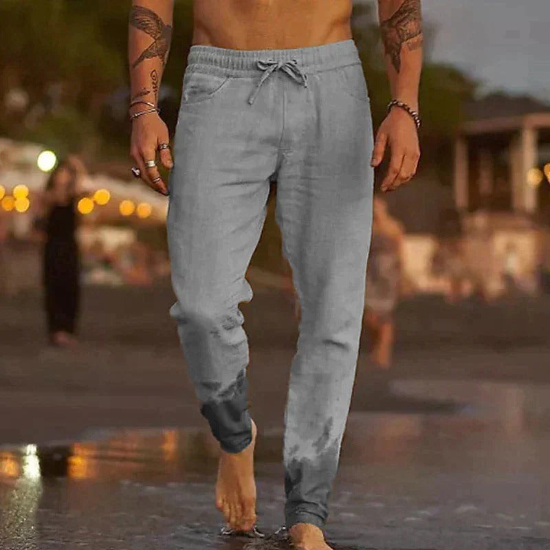 Pantaloni estivi in lino da uomo