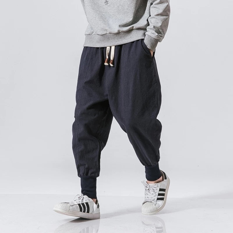 Pantaloni harem comodi da uomo