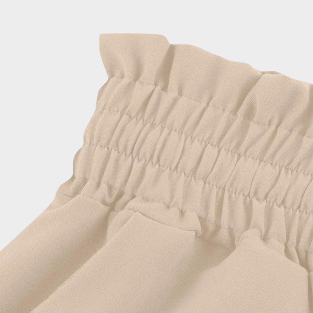 Pantaloni Lunghi e Leggeri a Vita Alta con Elastico e Coulisse – Linea ad A – Con Tasche