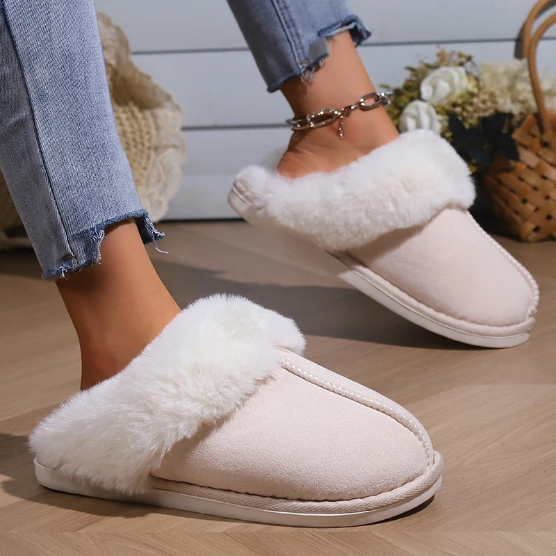 Pantofole da casa in peluche da donna