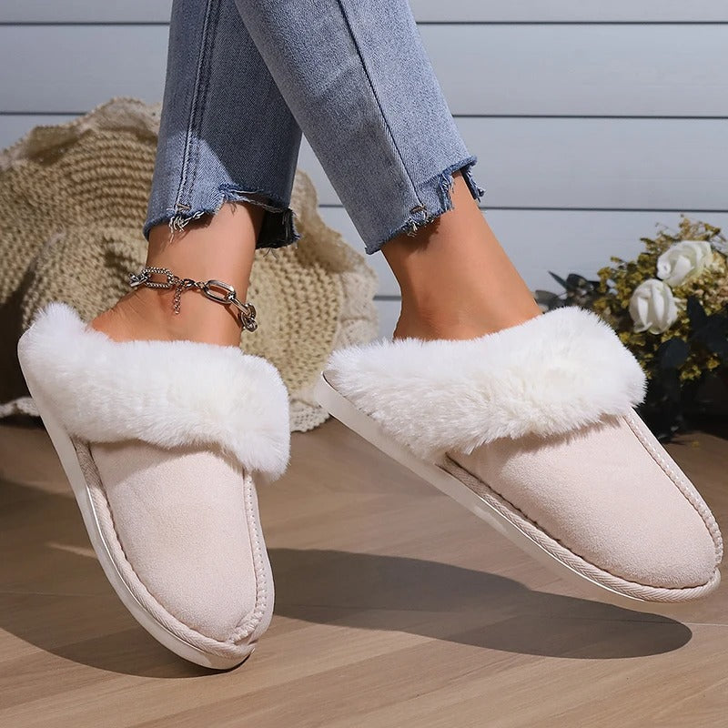 Pantofole da casa in peluche da donna