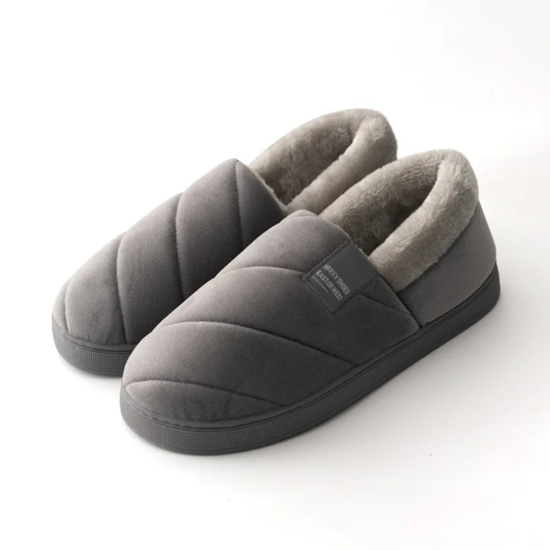 Pantofole da uomo antiscivolo in pelliccia
