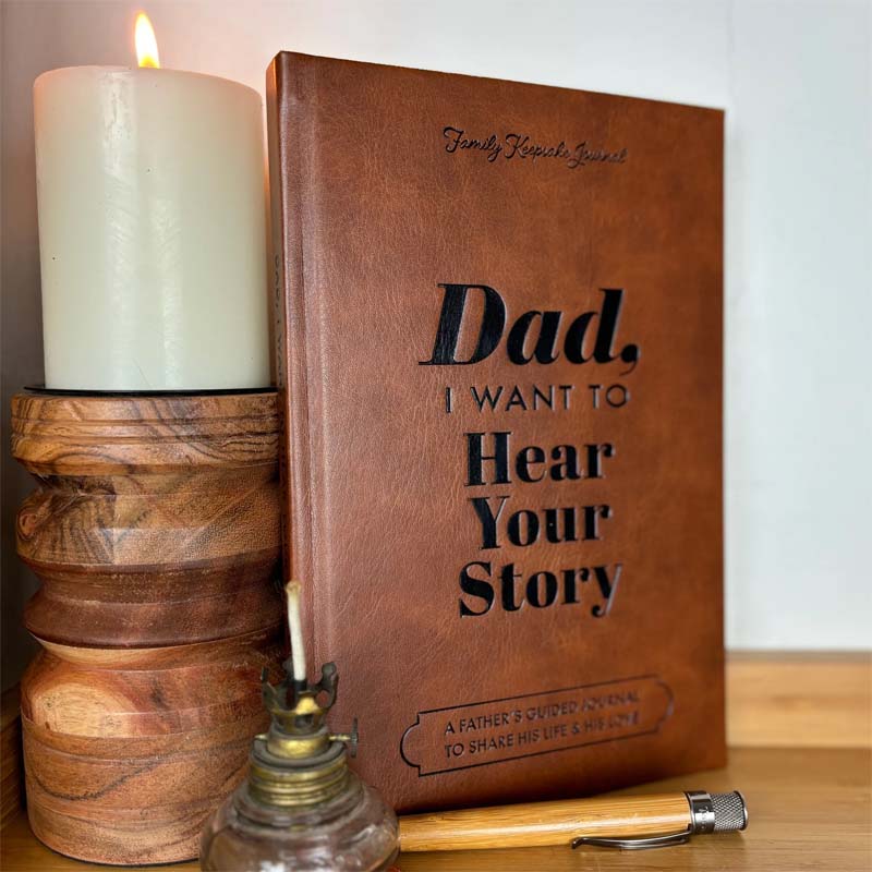 Papà, voglio ascoltare la tua storia | Libro in Edizione Heritage | Oltre 250 domande