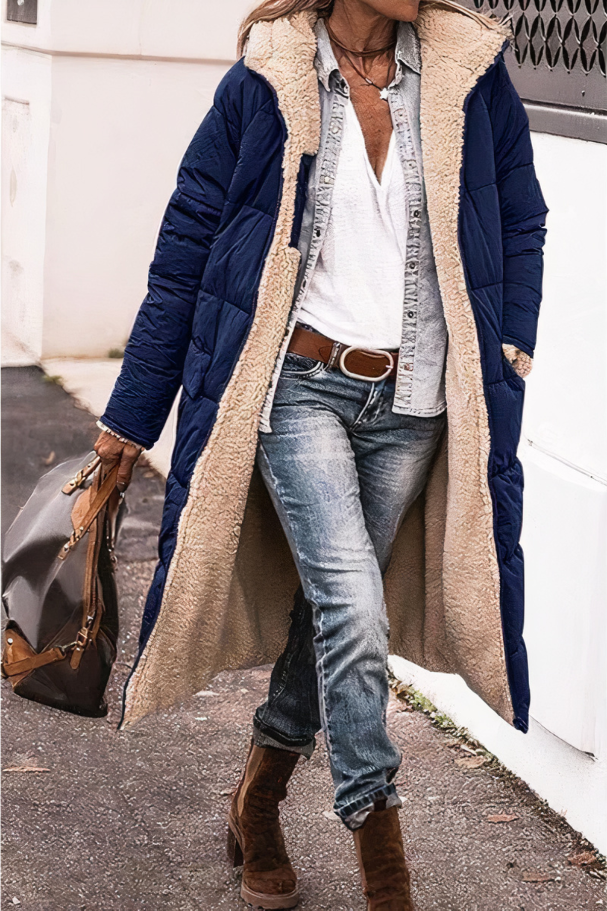 Parka impermeabile reversibile da donna