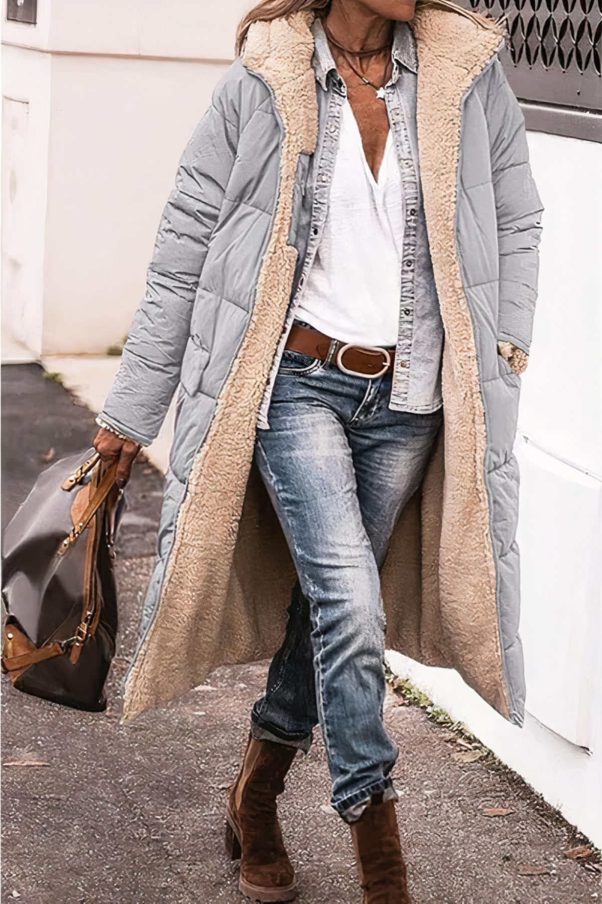 Parka impermeabile reversibile da donna