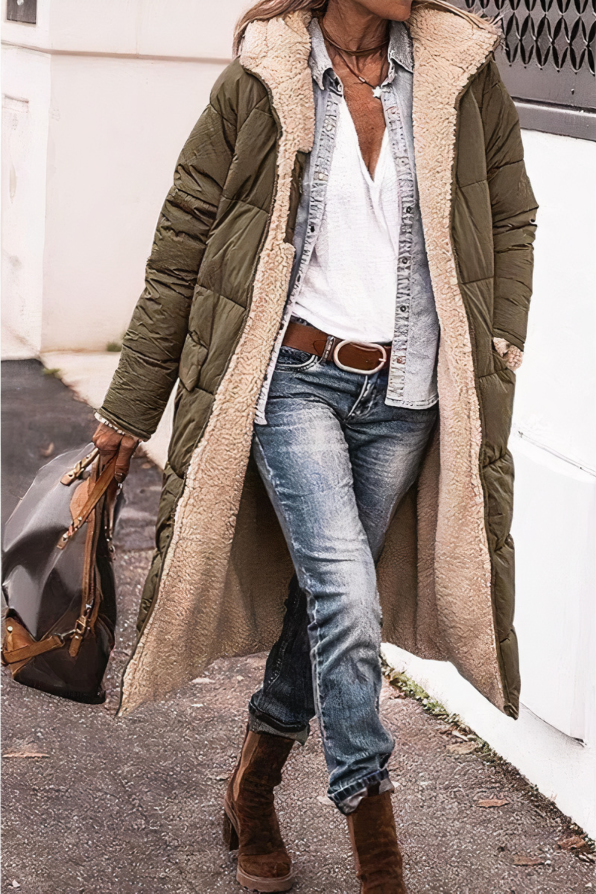 Parka impermeabile reversibile da donna