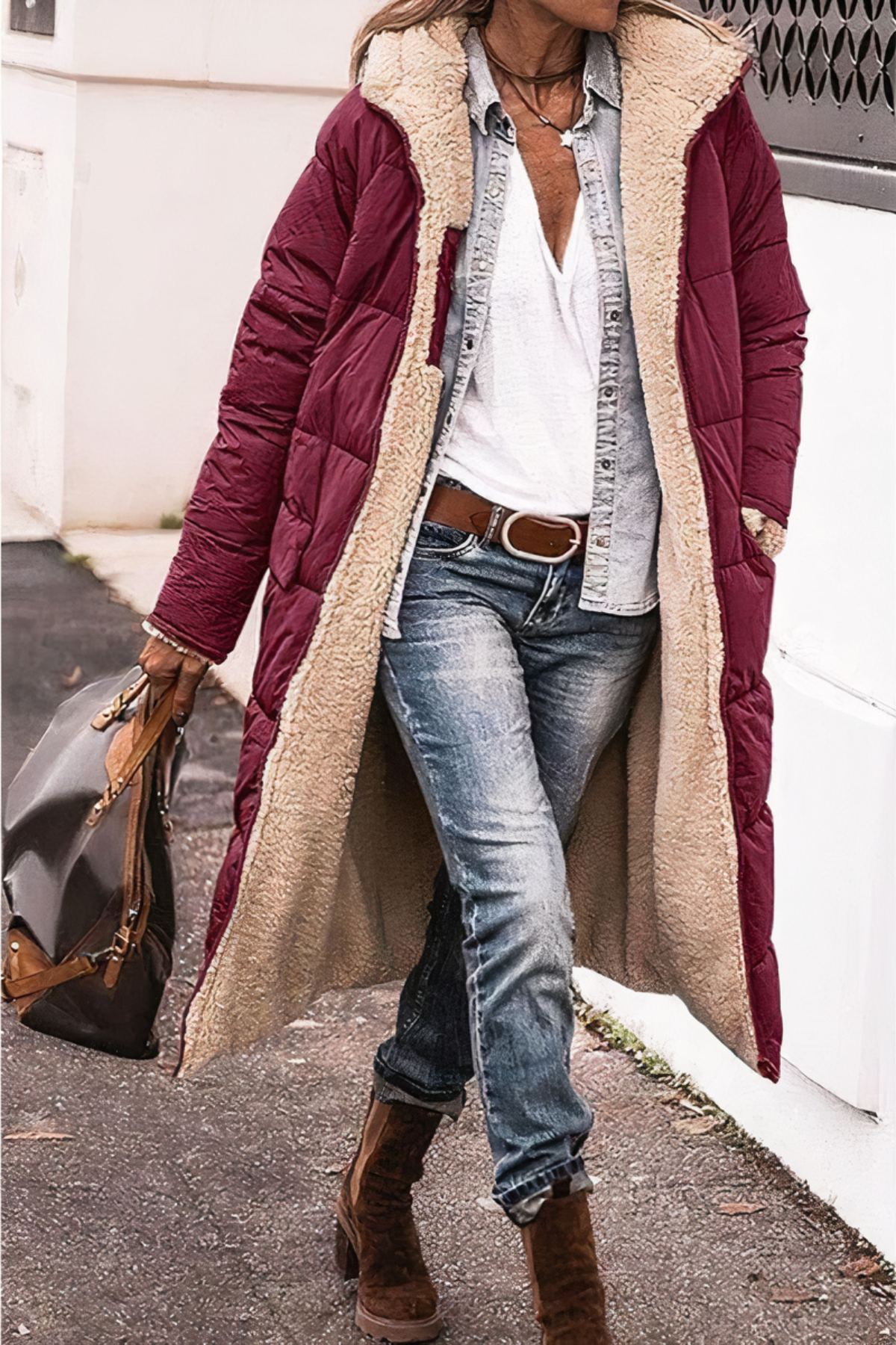 Parka impermeabile reversibile da donna