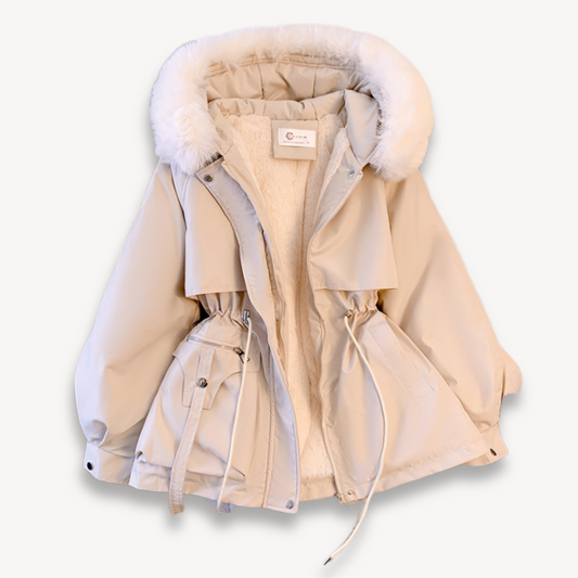 Parka invernale da donna con cappuccio rimovibile