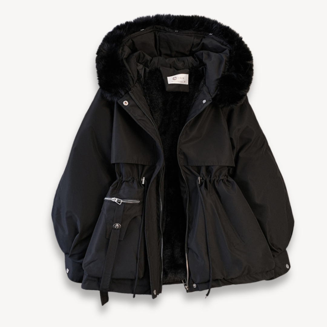 Parka invernale da donna con cappuccio rimovibile
