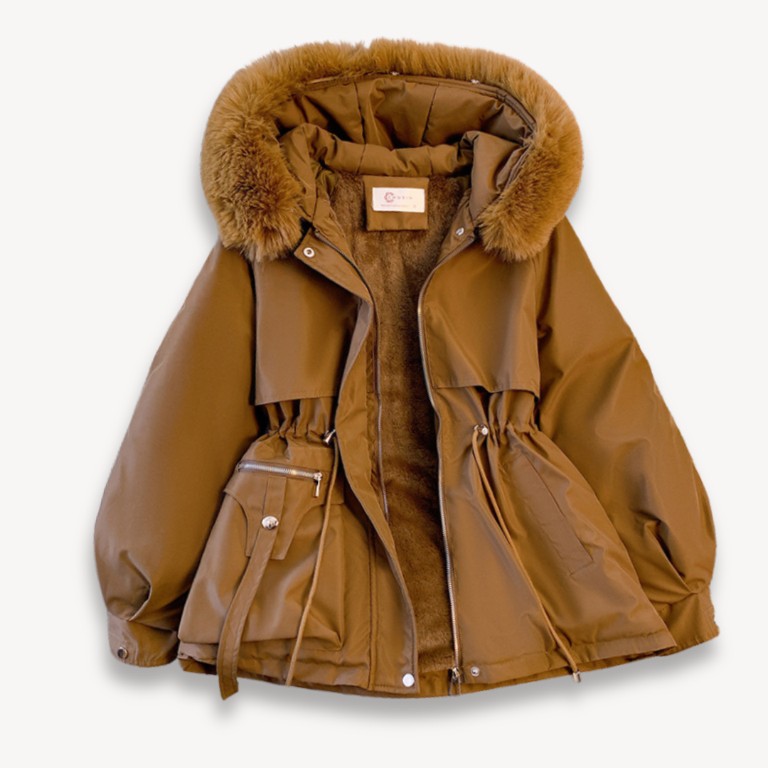 Parka invernale da donna con cappuccio rimovibile