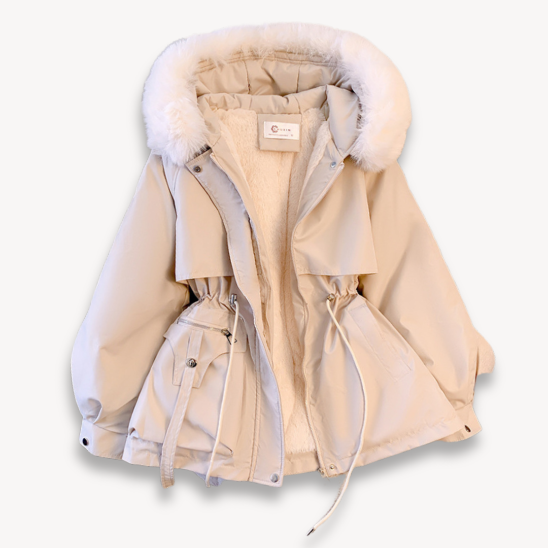 Parka invernale da donna con cappuccio rimovibile