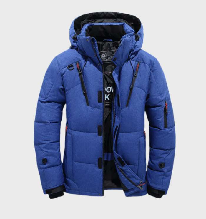 Parka invernale fortemente imbottito, impermeabile e antivento