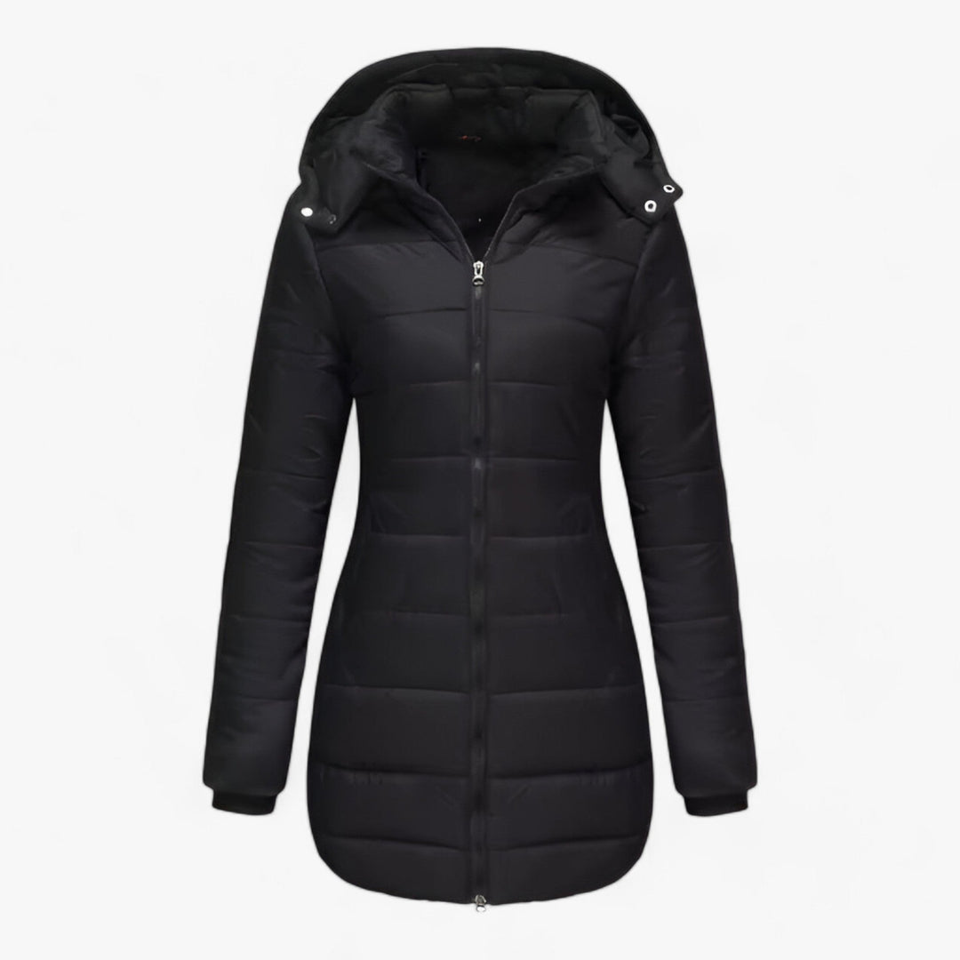 Parka lungo da donna isolato