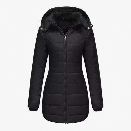 Parka lungo da donna isolato