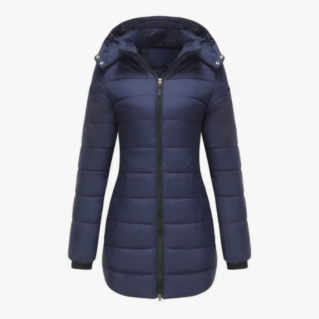 Parka lungo da donna isolato