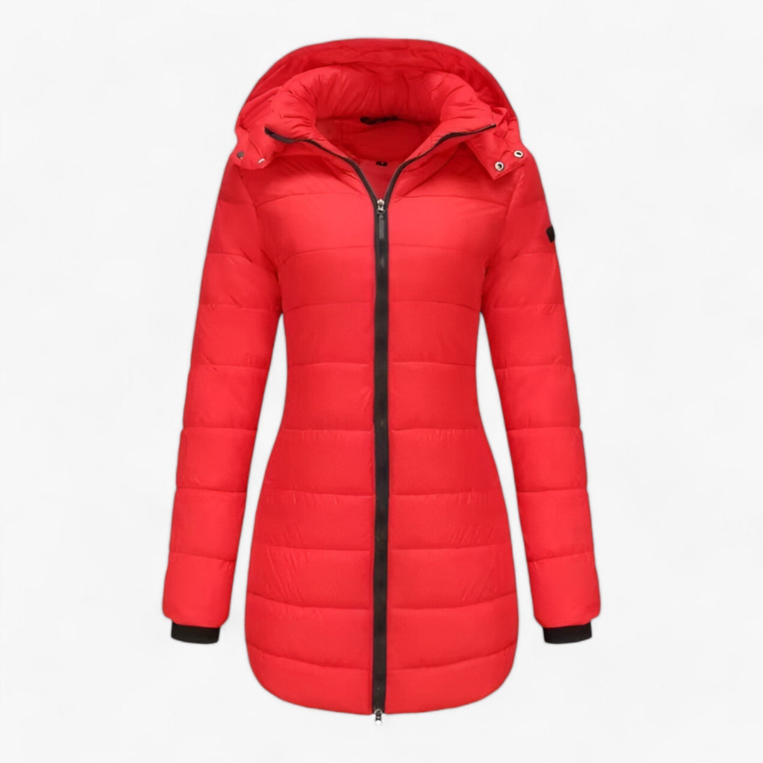 Parka lungo da donna isolato