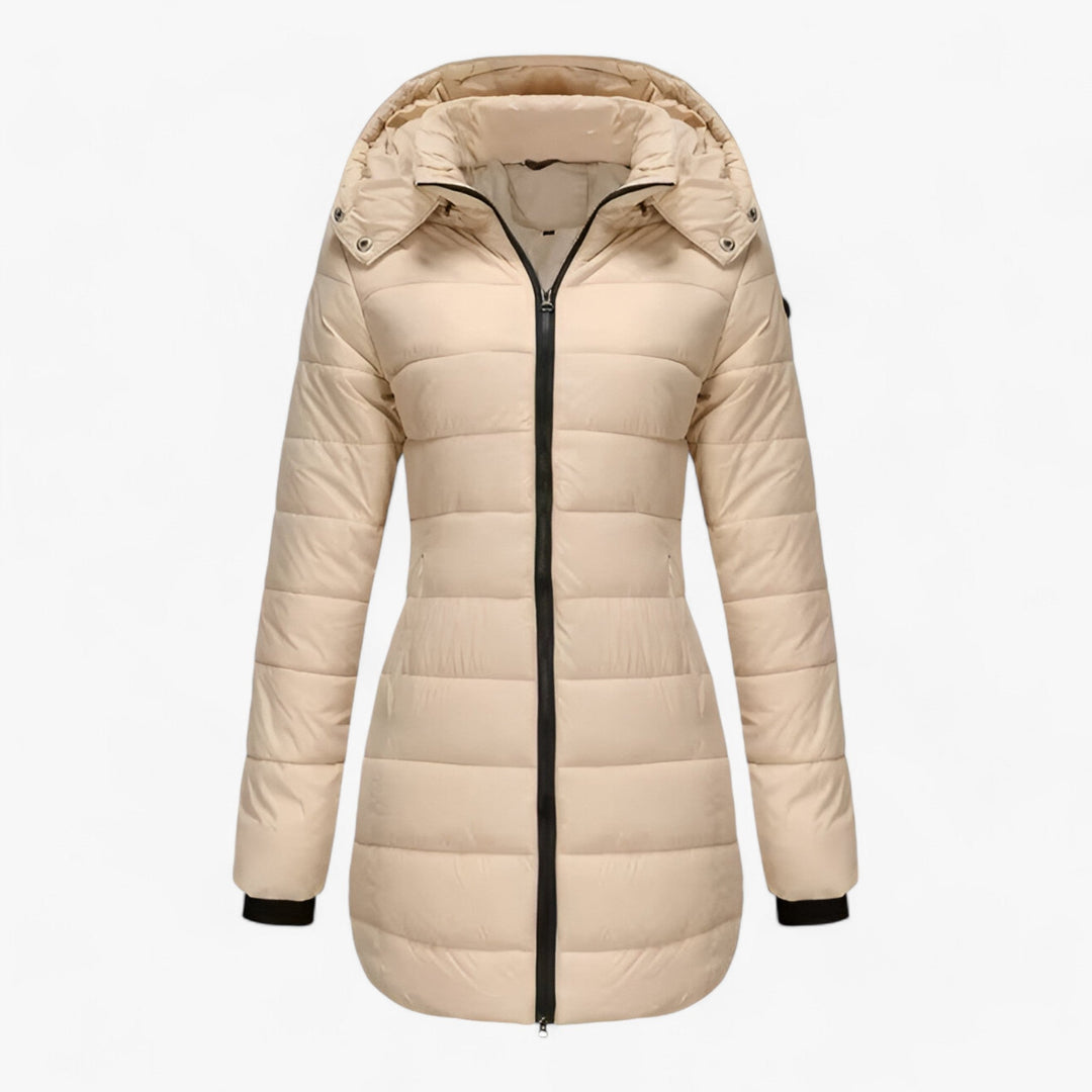 Parka lungo da donna isolato