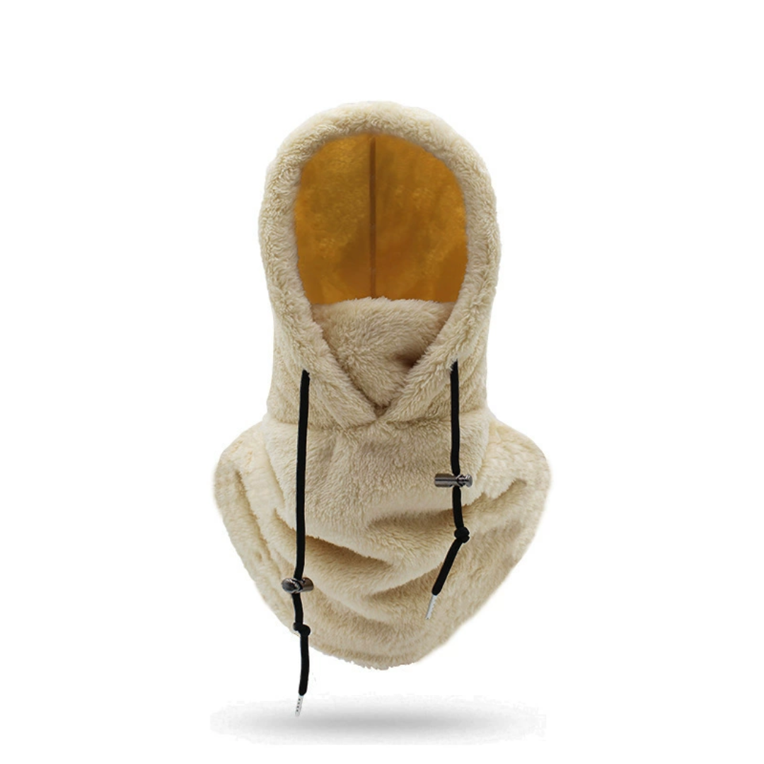 Passamontagna con cappuccio in fleece sherpa | Fleece polare per protezione invernale e da sci