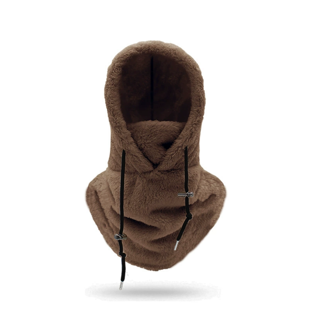 Passamontagna con cappuccio in fleece sherpa | Fleece polare per protezione invernale e da sci