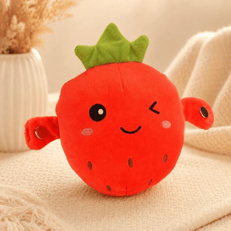Peluche interattivo musicale a forma di frutta sensibile al tatto