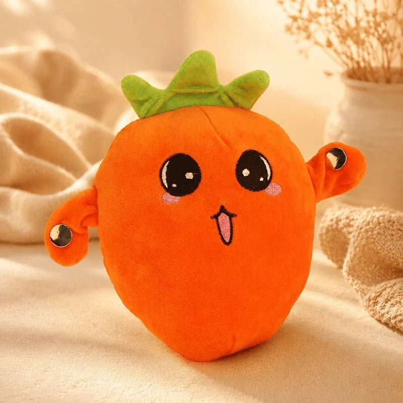 Peluche interattivo musicale a forma di frutta sensibile al tatto