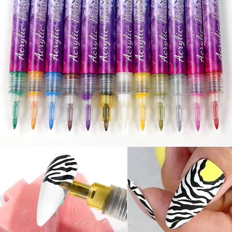 Pennarelli magici per manicure – Set nail art da 12 pezzi da donna