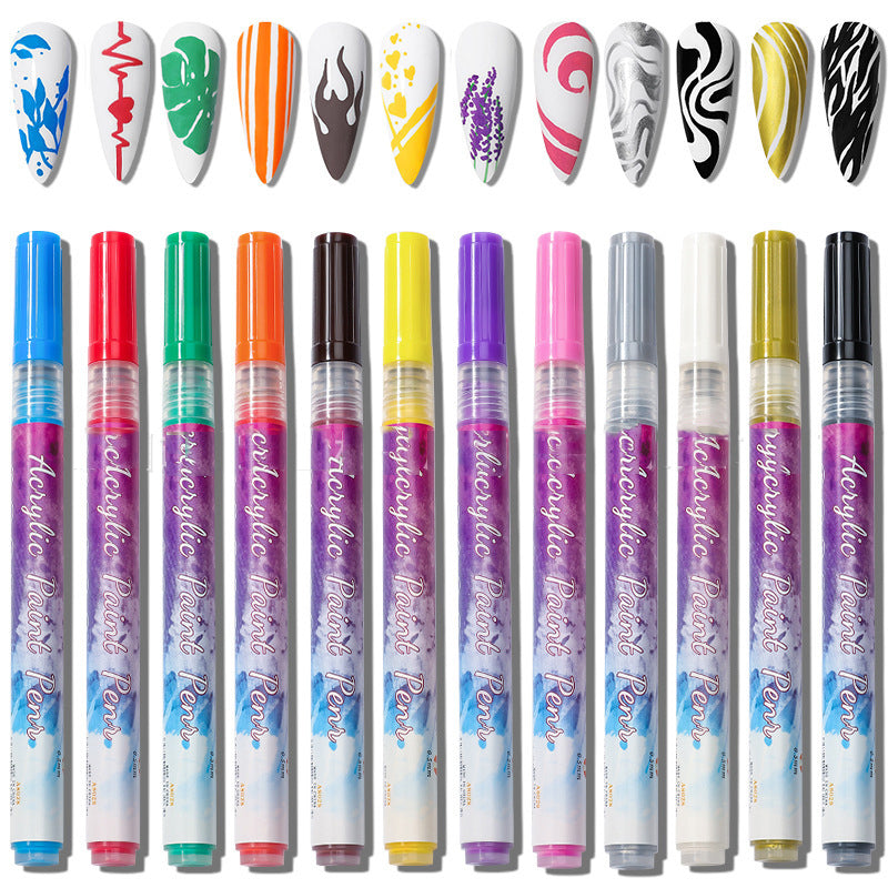 Pennarelli magici per manicure – Set nail art da 12 pezzi da donna