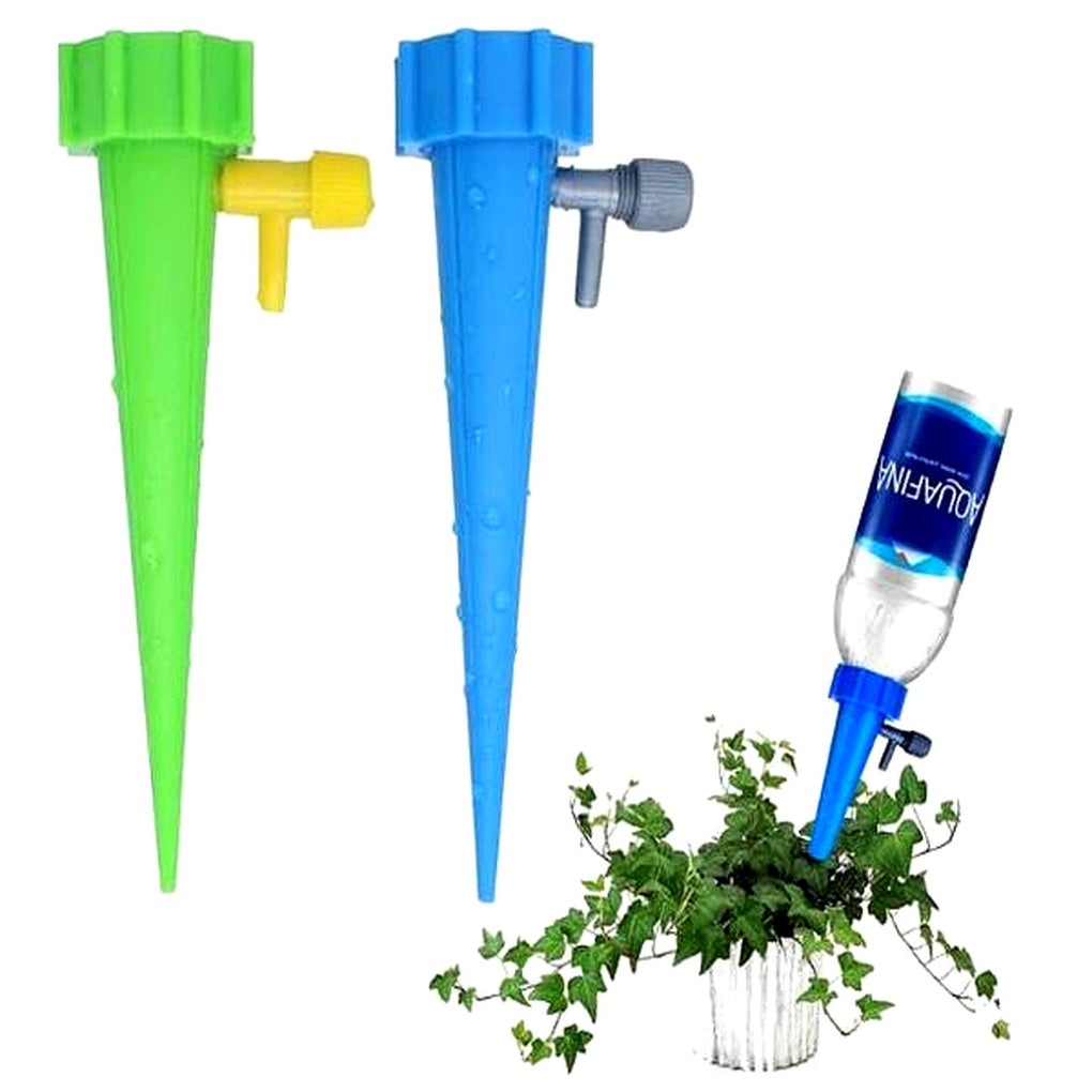 Picchetti di Irrigazione Automatica per Piante (Confezione da 12) – Supporto da Giardinaggio a Flusso Regolabile