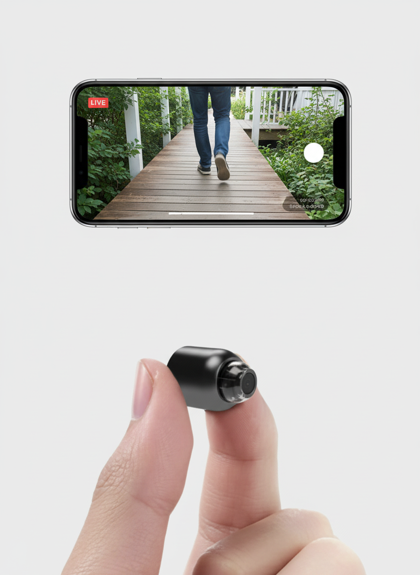 Piccola telecamera di sicurezza Wi-Fi con visione notturna