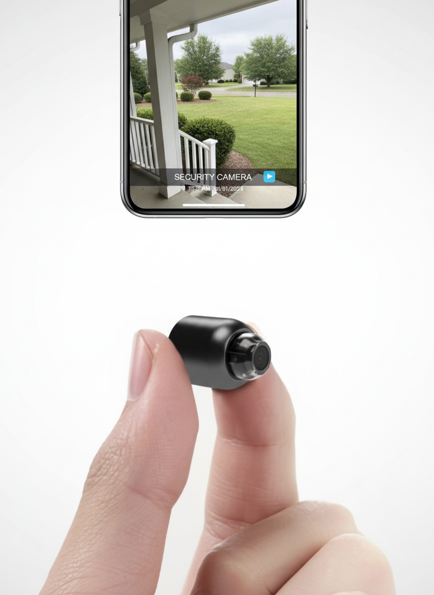 Piccola telecamera di sicurezza Wi-Fi con visione notturna