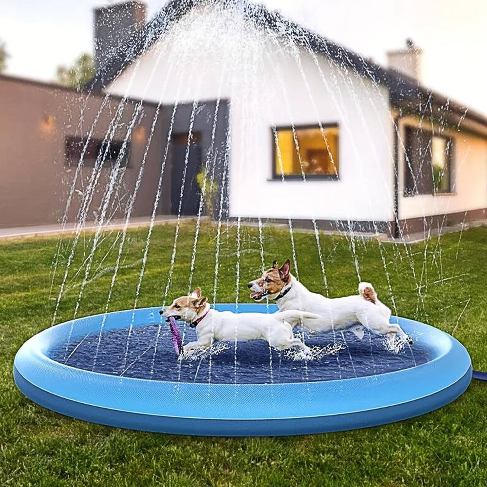 Piscina per Cani con Spruzzi d'Acqua (disponibile in varie taglie per cani grandi e piccoli)