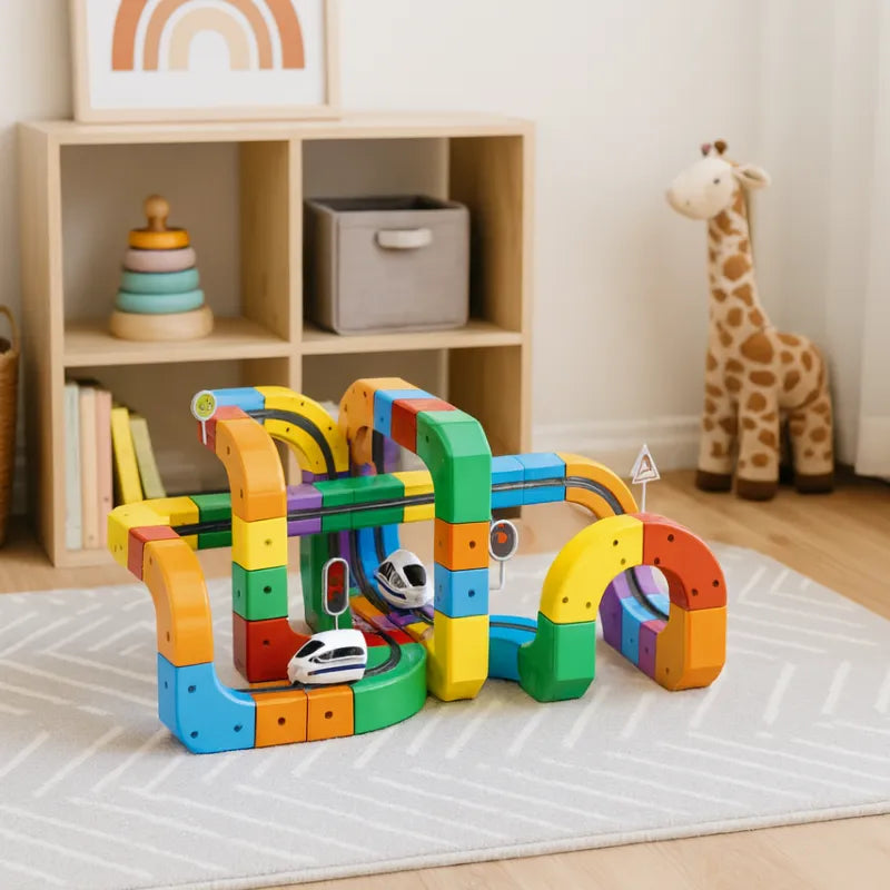 Pista per trenini educativa in 3D