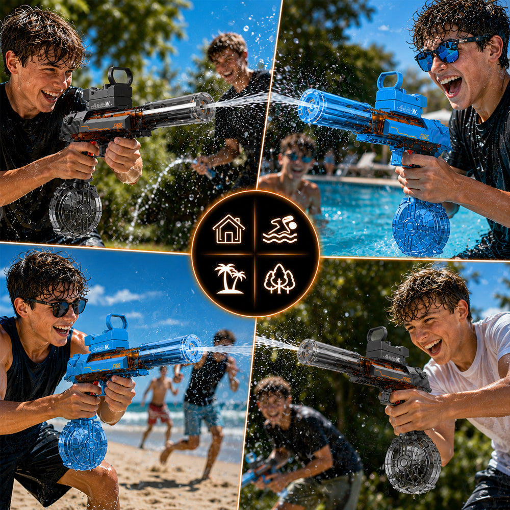 Pistola d'Acqua Elettrica con Luce LED Fantastica