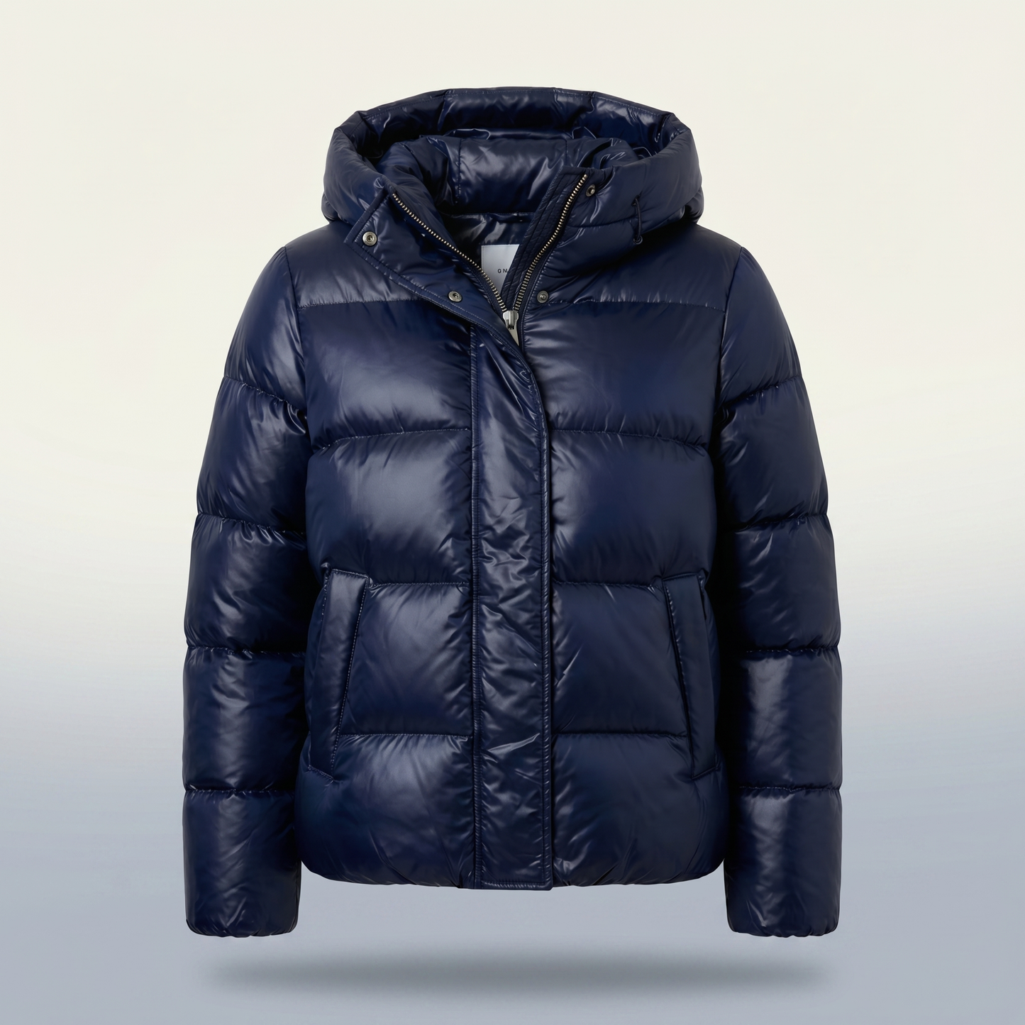 Piumino Trapuntato Lucido da Donna | Cappotto Corto con Cappuccio | Vestibilità Oversize