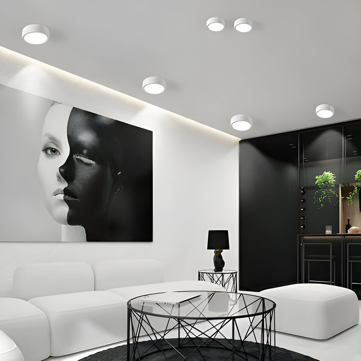 Plafoniera LED Moderna – Forma Rotonda e Luce Calda LED | Illuminazione d'Atmosfera per Ogni Ambiente
