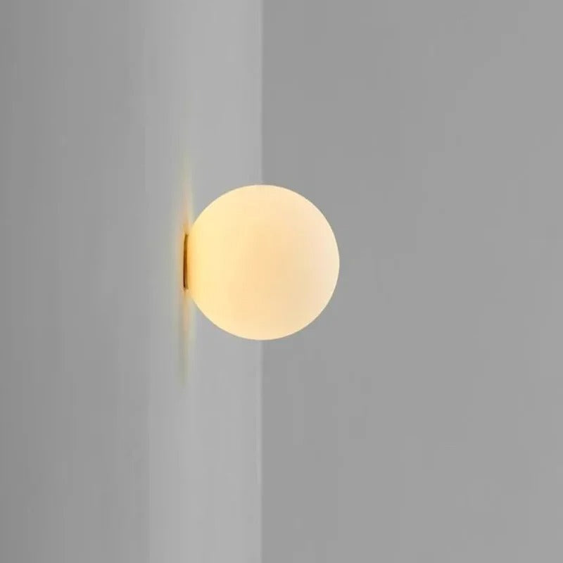 Plafoniera – Moderna lampada da soffitto rotonda in vetro e alluminio a luce soffusa