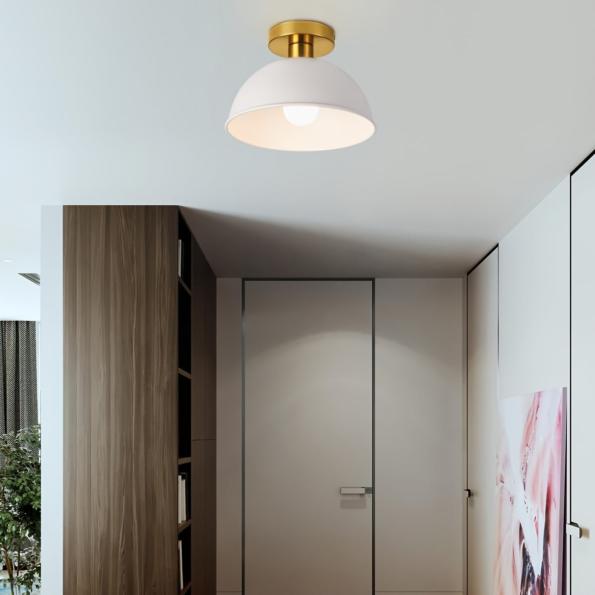 Plafoniera moderna semi-incasso | Finitura in metallo opaco