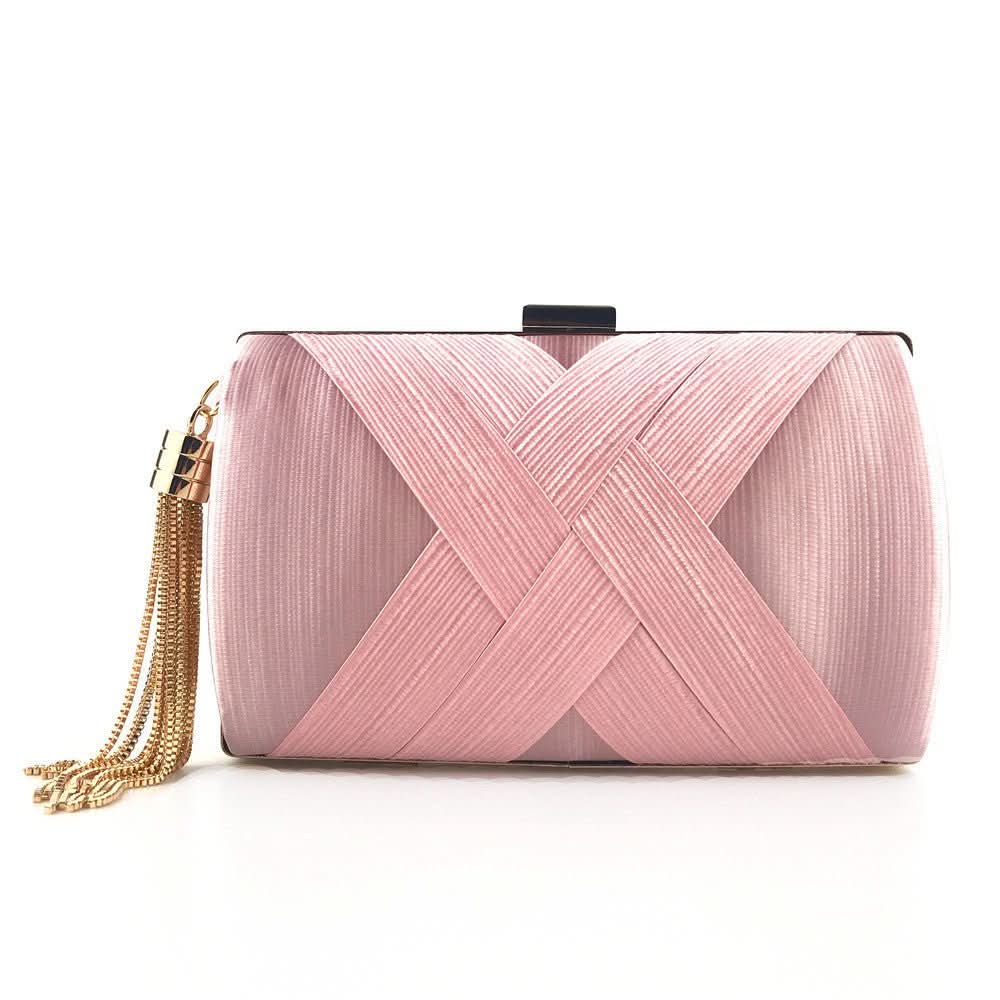 Pochette da sera da donna con nappa dal design moderno