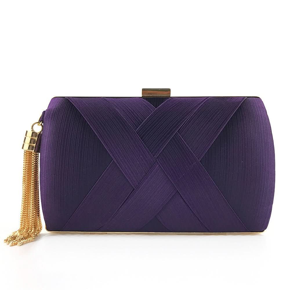Pochette da sera da donna con nappa dal design moderno