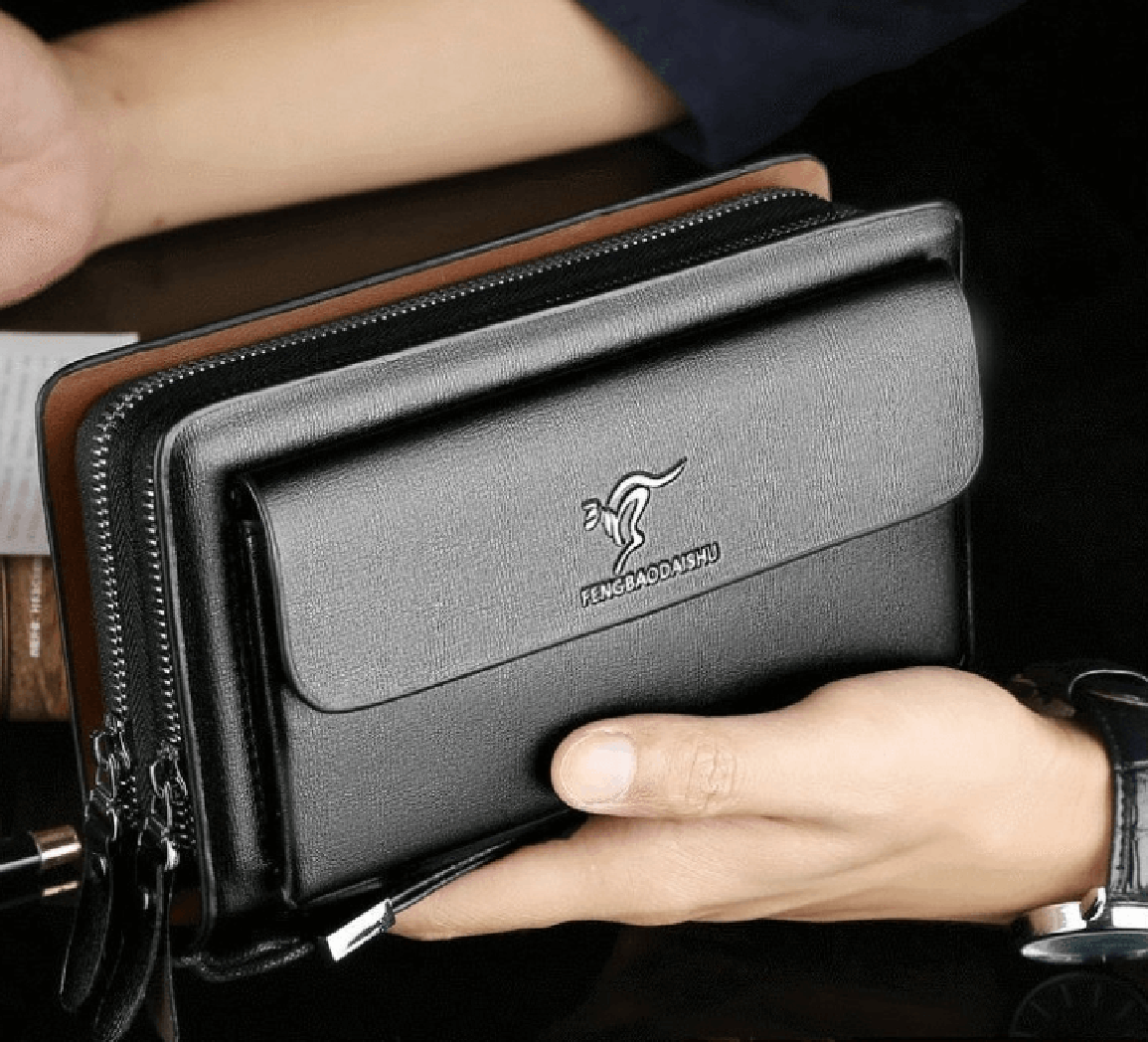 Pochette da uomo in pelle PU