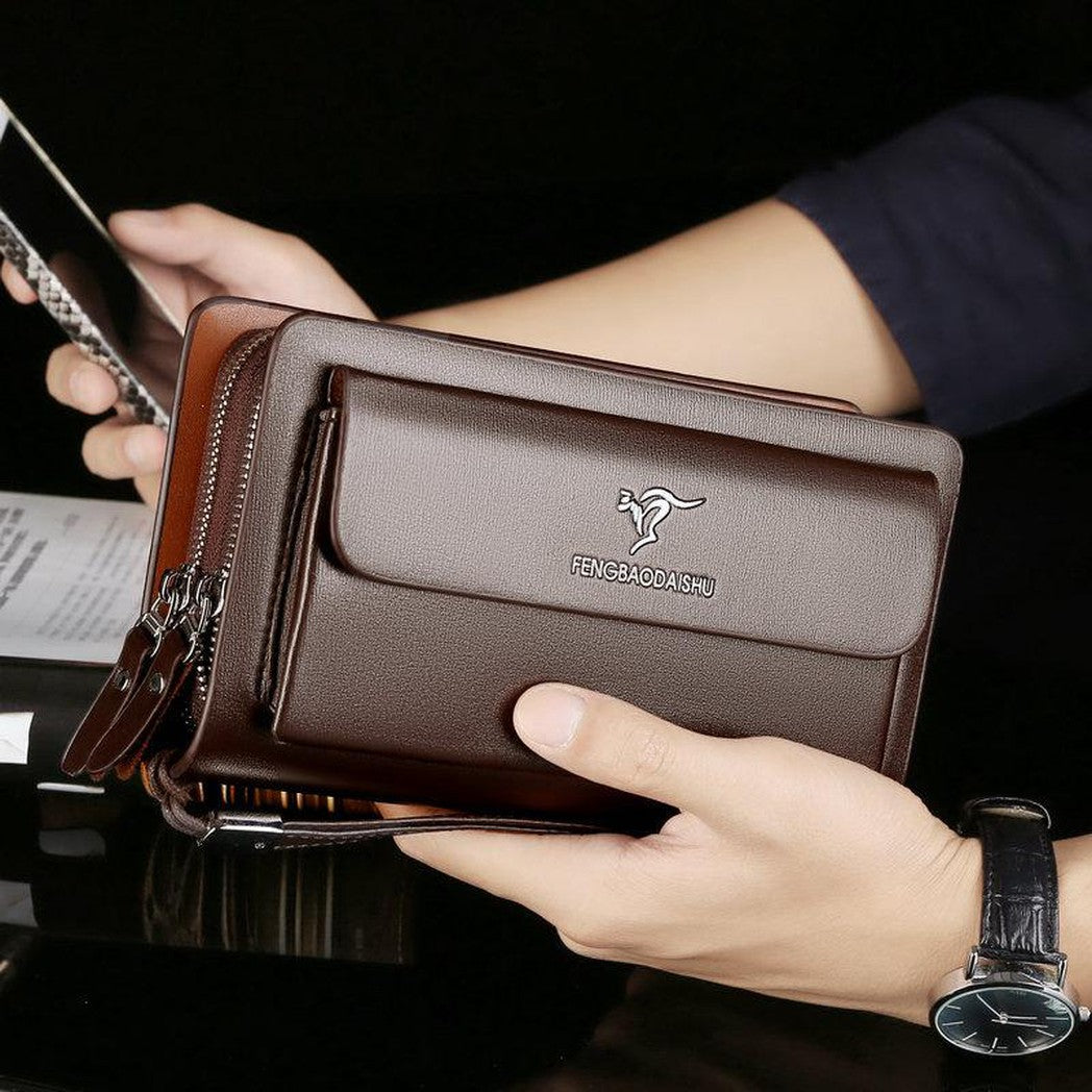 Pochette da uomo in pelle PU